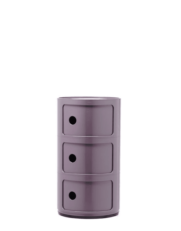 Kartell Componibili Purple 3 skuffer Lilla Nattbord Bord