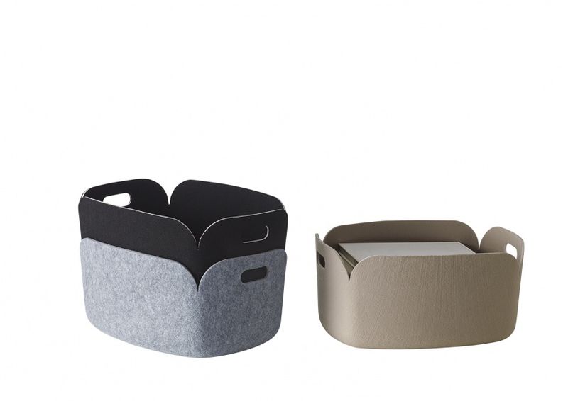 Muuto Restore Basket 48 x 35 Grey Melange, Oppbevaring