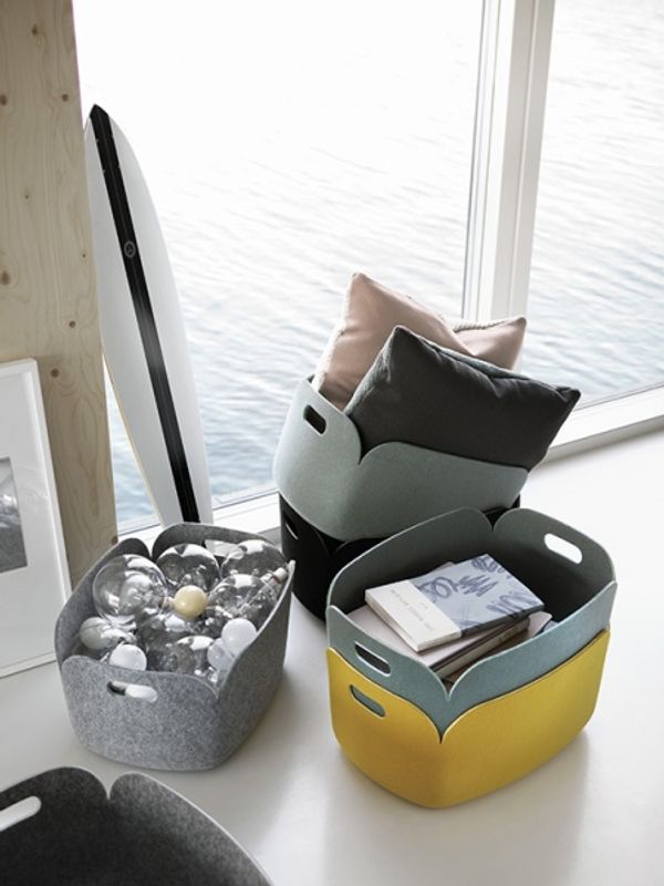 Muuto Restore Basket 48 x 35 Grey Melange, Oppbevaring