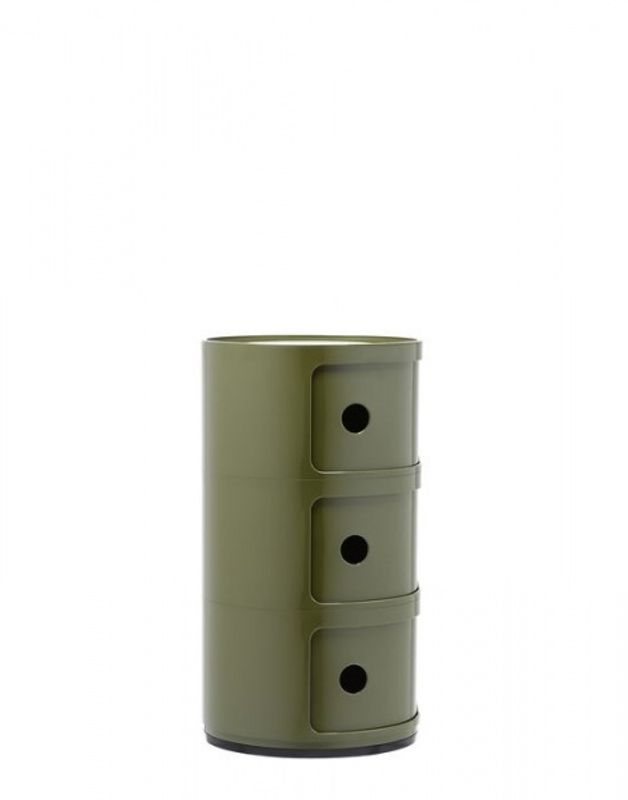Kartell Componibili 3 skuffer Green, Grønn Nattbord Bord