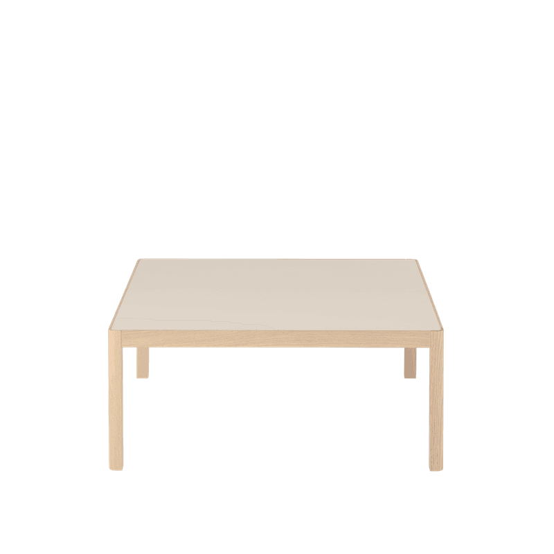 Muuto Workshop Coffee Table  Oak Warm Grey Linoleum 86 x 86 cm, eik grå lenoleum, bord stuebord salongbord