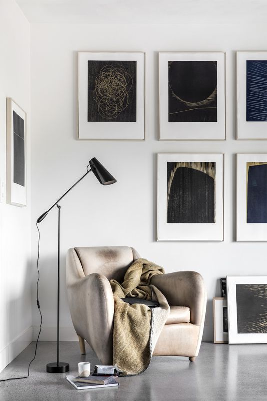 Northern Birdy Black Black Floor Lamp, gulvlampe, Svart svart