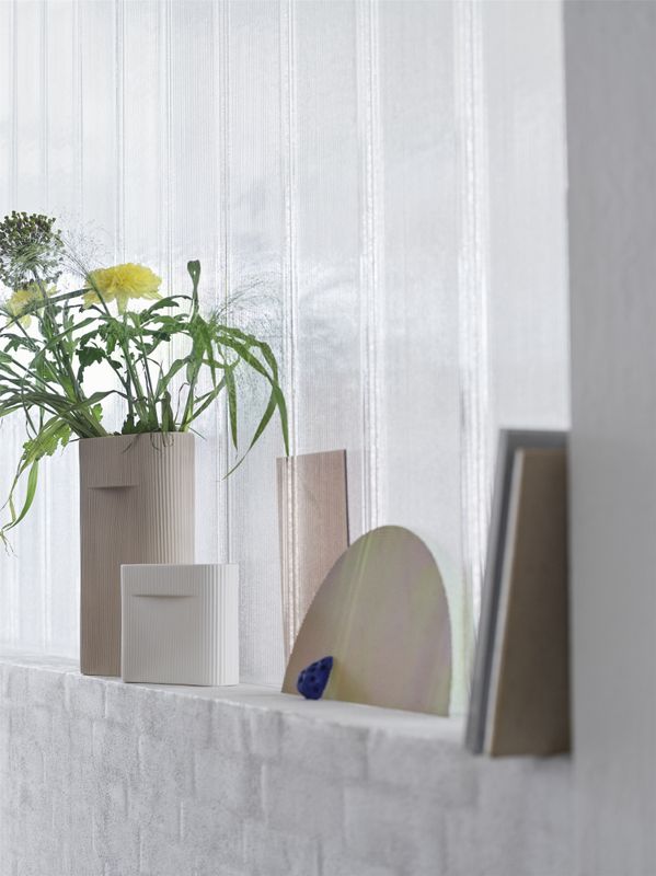 Muuto Ridge Vase Beige H 16,5 cm