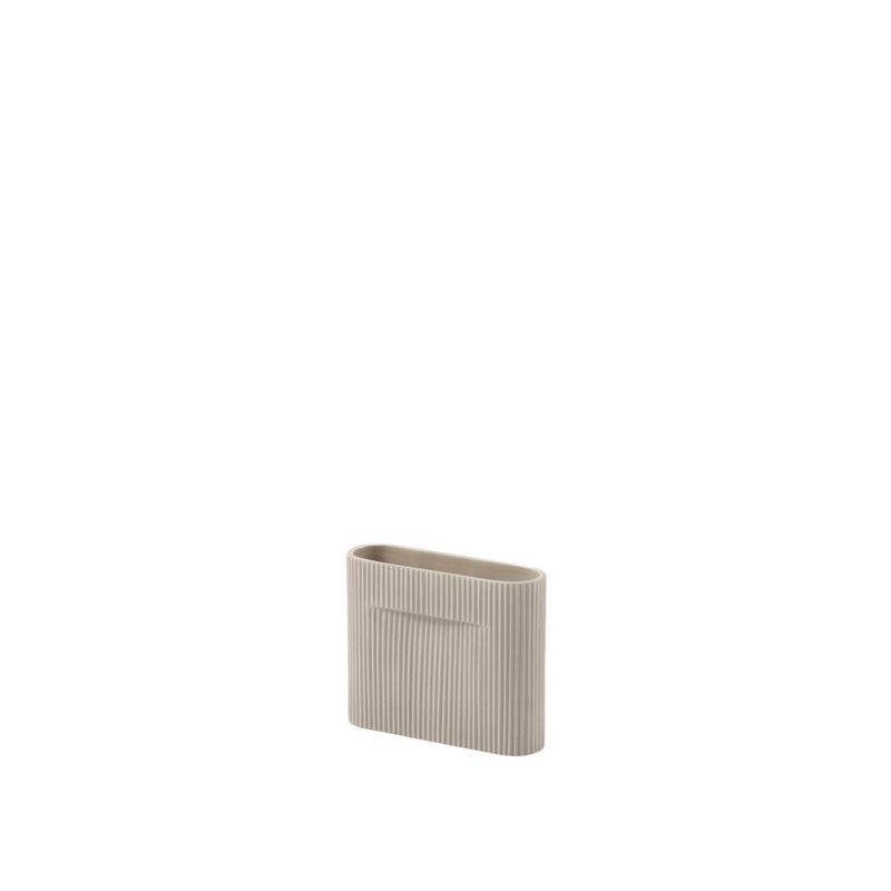 Muuto Ridge Vase Beige H 16,5 cm