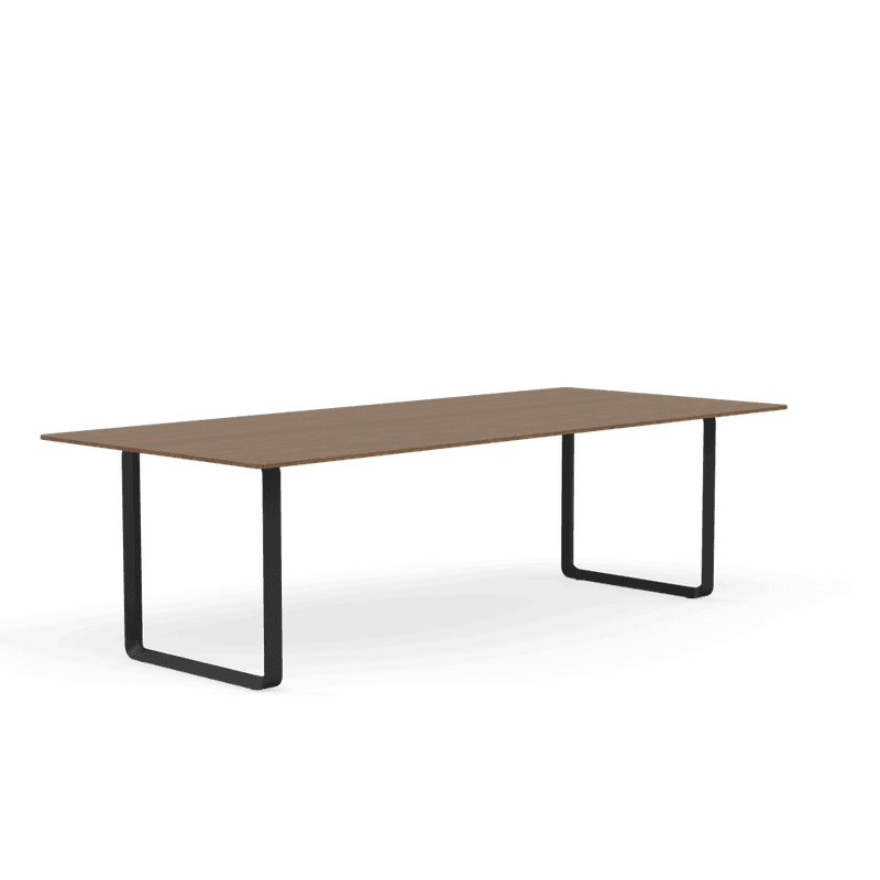 Muuto 70/70 table 255 cm Solid Smoked Oak Spisebord Black Base