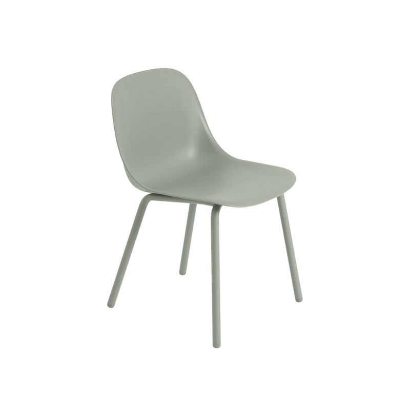 Muuto Fiber Outdoor Side Chair Dusty Green Spisestol Utestol