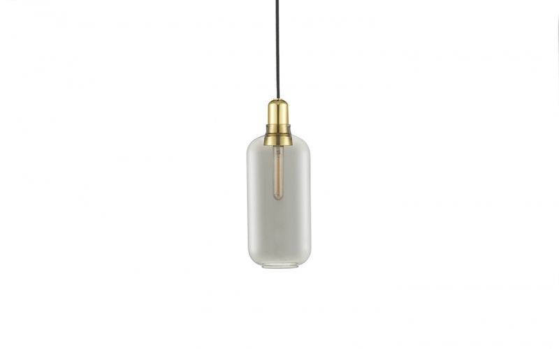 Normann Copenhagen Amp Lamp Large, Smoke Brass