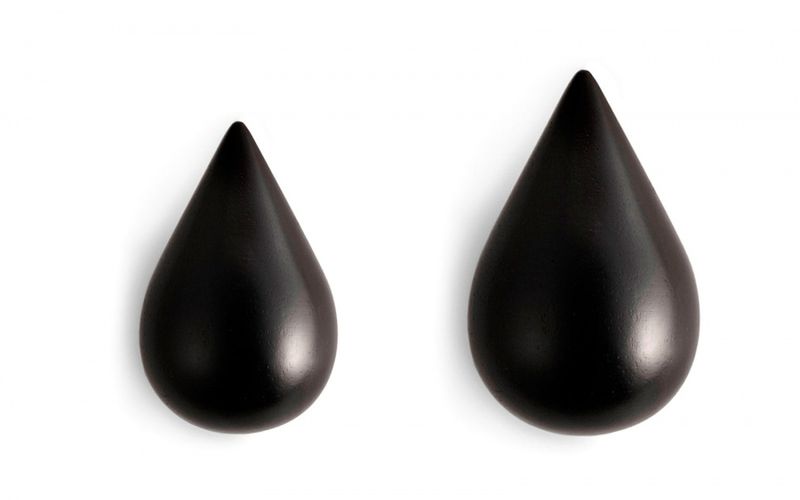 Normann Copenhagen Small Dropit Hooks 2 stk, black Knagg