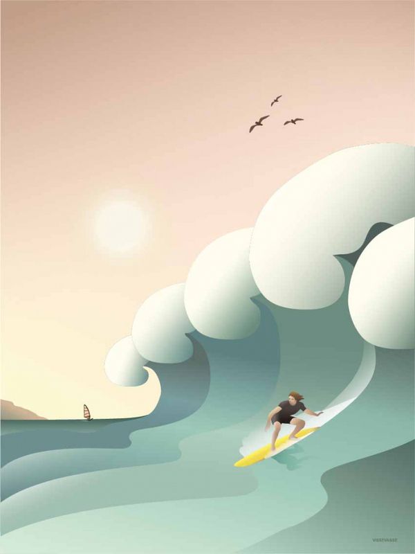 Vissevasse Surfer 50x70