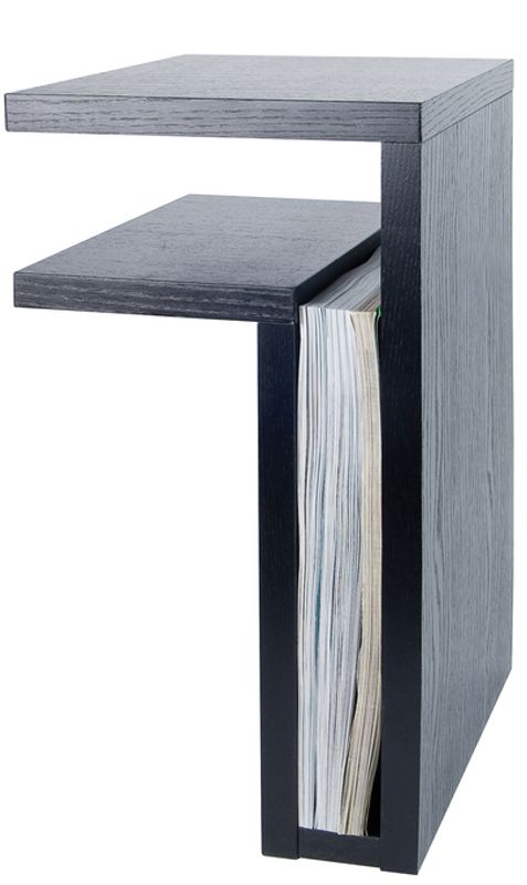 Maze F-Shelf  Black Ash Veneer Left, hylle i askfiner, nattbord