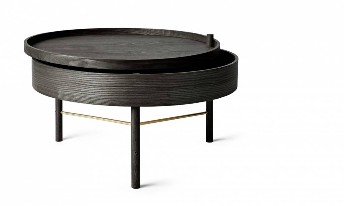 Audo Copenhagen Turning Table Black Ash/Brass