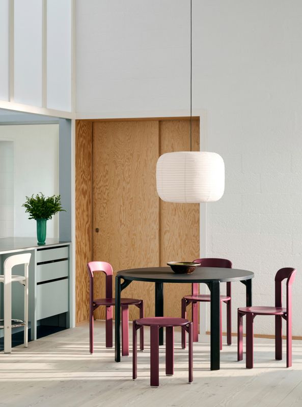 Hay  Rey Chair Grape Red water based lacquered beech Rød Bøk stol spisestol