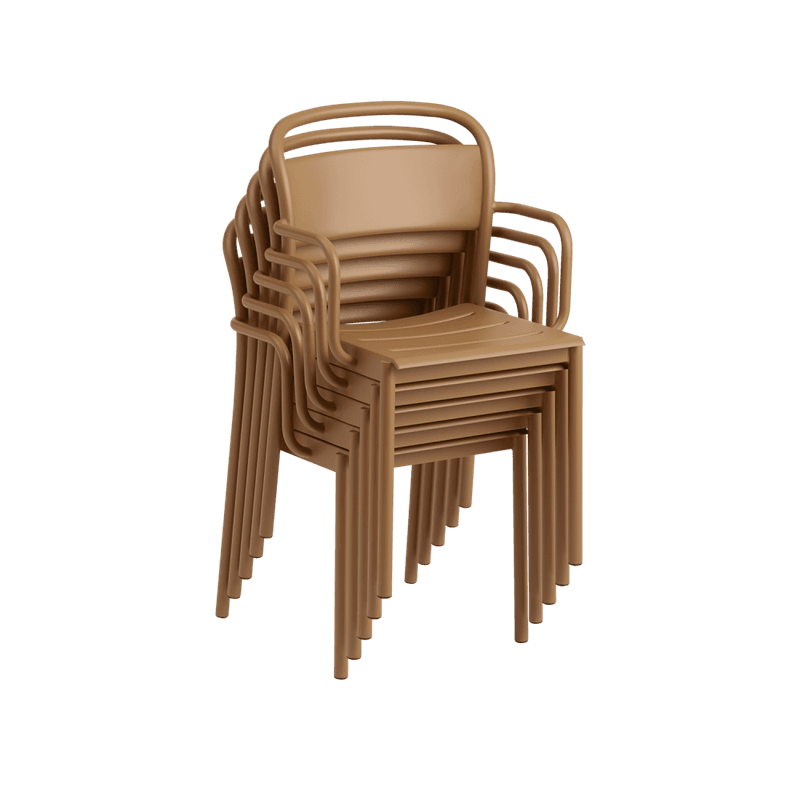 Muuto Linear Steel Armchair Burnt Orange, Hagemøbel stol