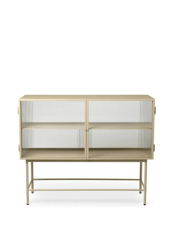 ferm Living Haze Sideboard - Reeded Glass Cashmere, Skjenk