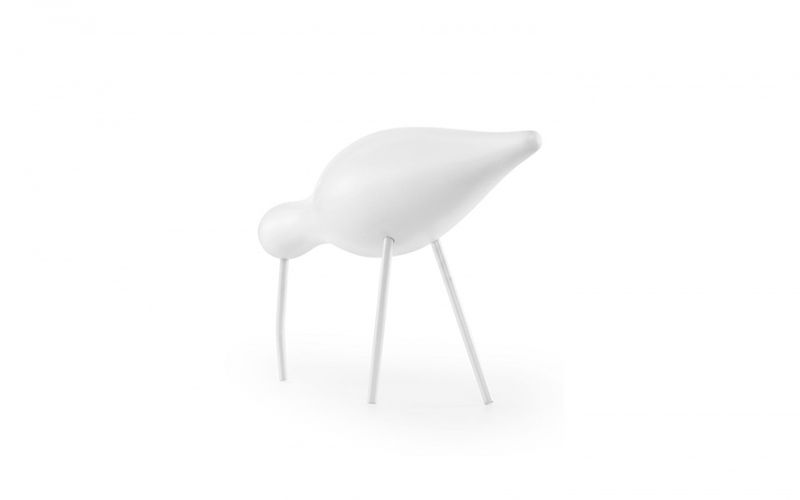 Normann Copenhagen Shorebird large, white/white, hvit/hvit fugl