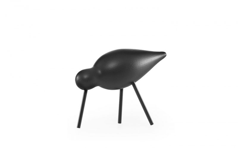 Normann Copenhagen Shorebird Medium, black/black, svart fugl