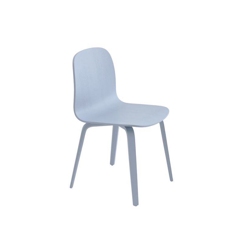 Muuto Visu Chair Wood Base Light Blue Blå Spisestol stol