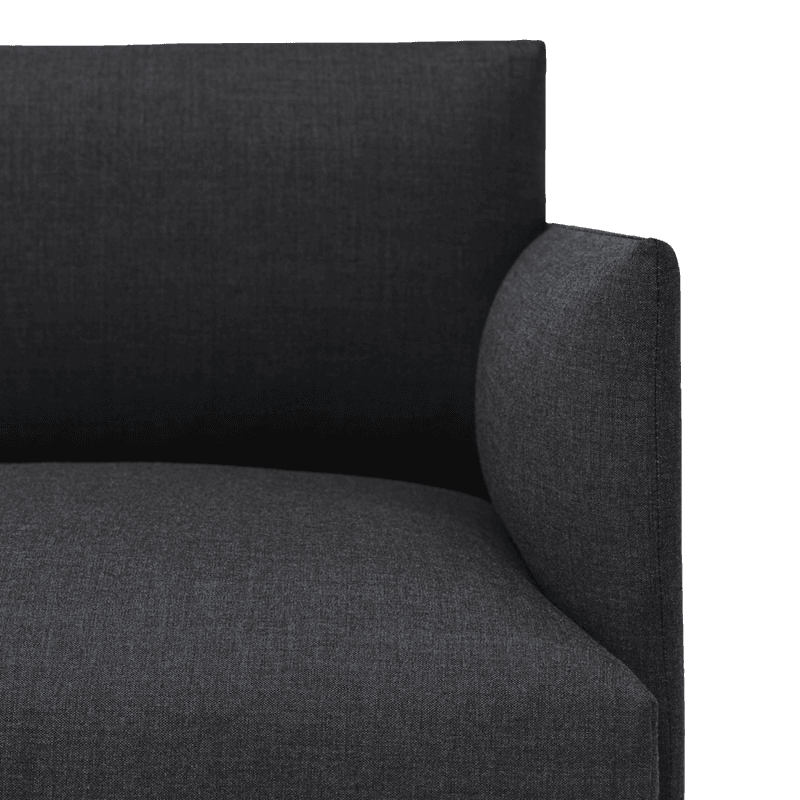 MUUTO Outline Sofa 3 seter, Remix 163 Black Base