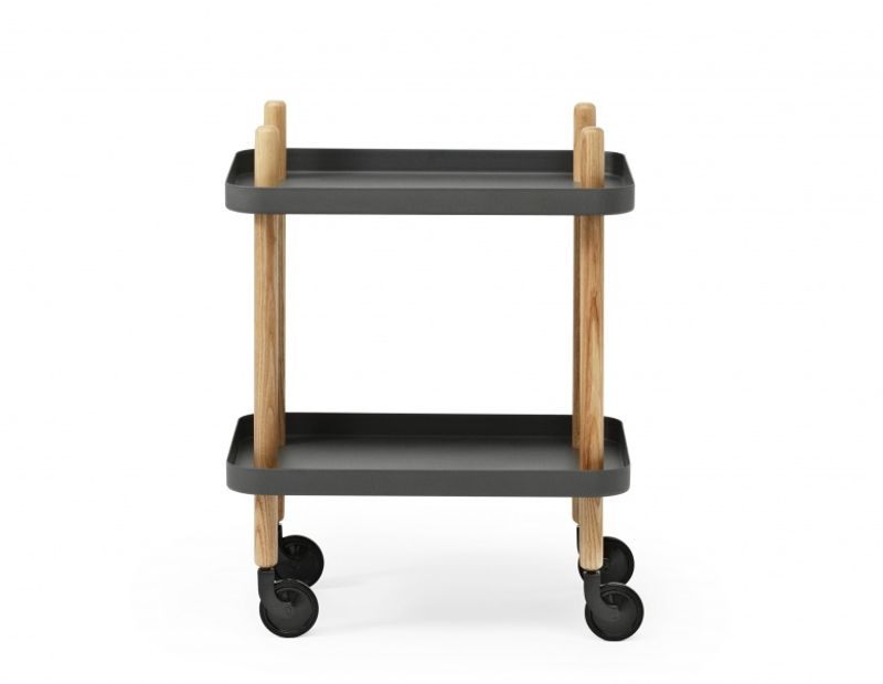 Normann Copenhagen Block Table, Dark Grey Grå Bord sidebord tralle