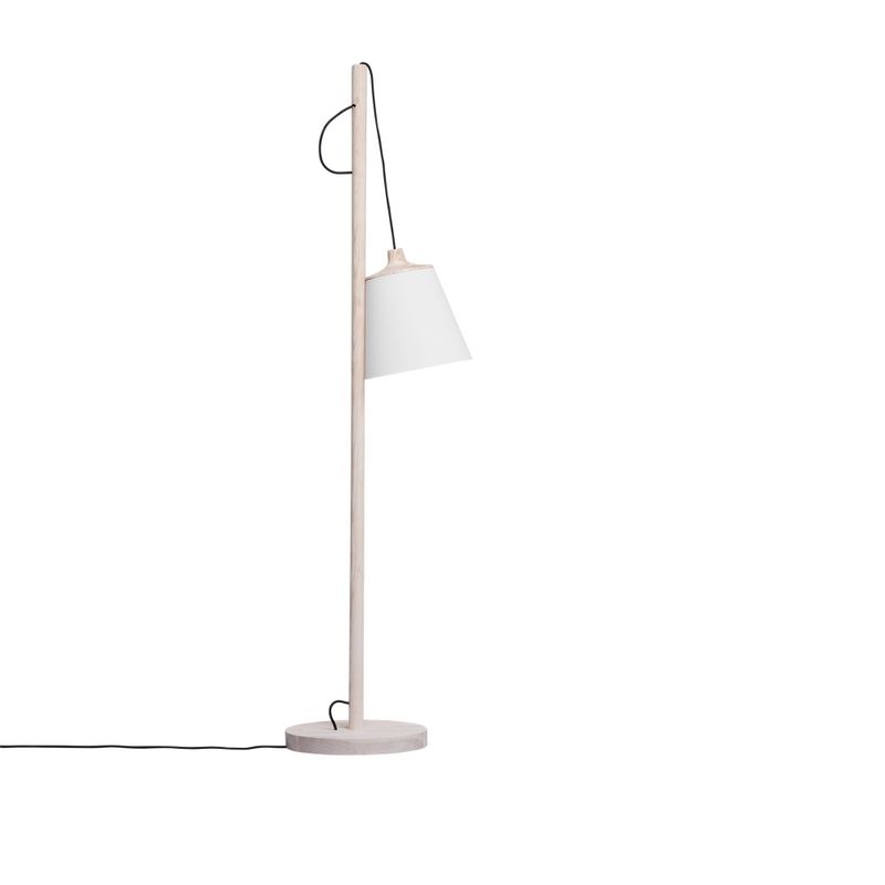 Muuto PULL floor Lamp, white oak Hvit eik Gulvlampe med dimmer