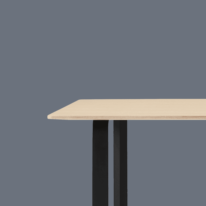 Muuto 70/70 table 295cm Oak Veneer spisebord Black Base, Svarte ben