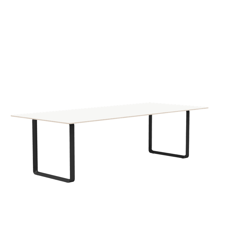 Muuto 70/70 table 255 cm Spisebord, Black Base, Svarte ben