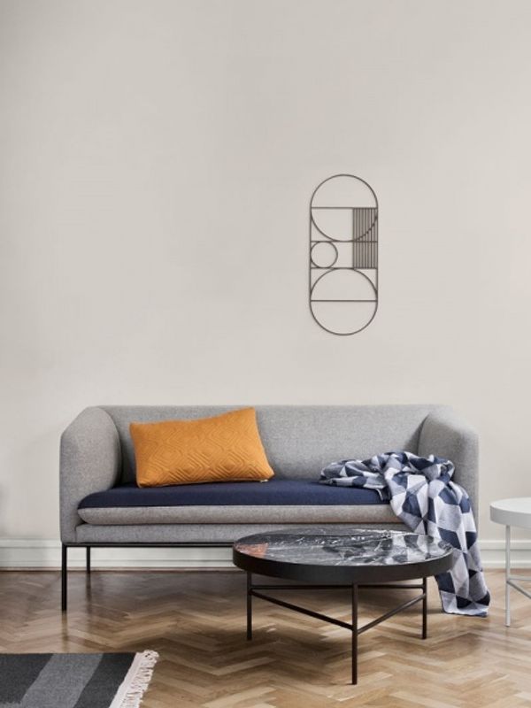 Ferm Living Marble Table Large Ø 70, Black Stuebord