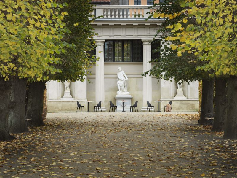 Normann Copenhagen Allez Chair PP, Wicker seat, Black Base