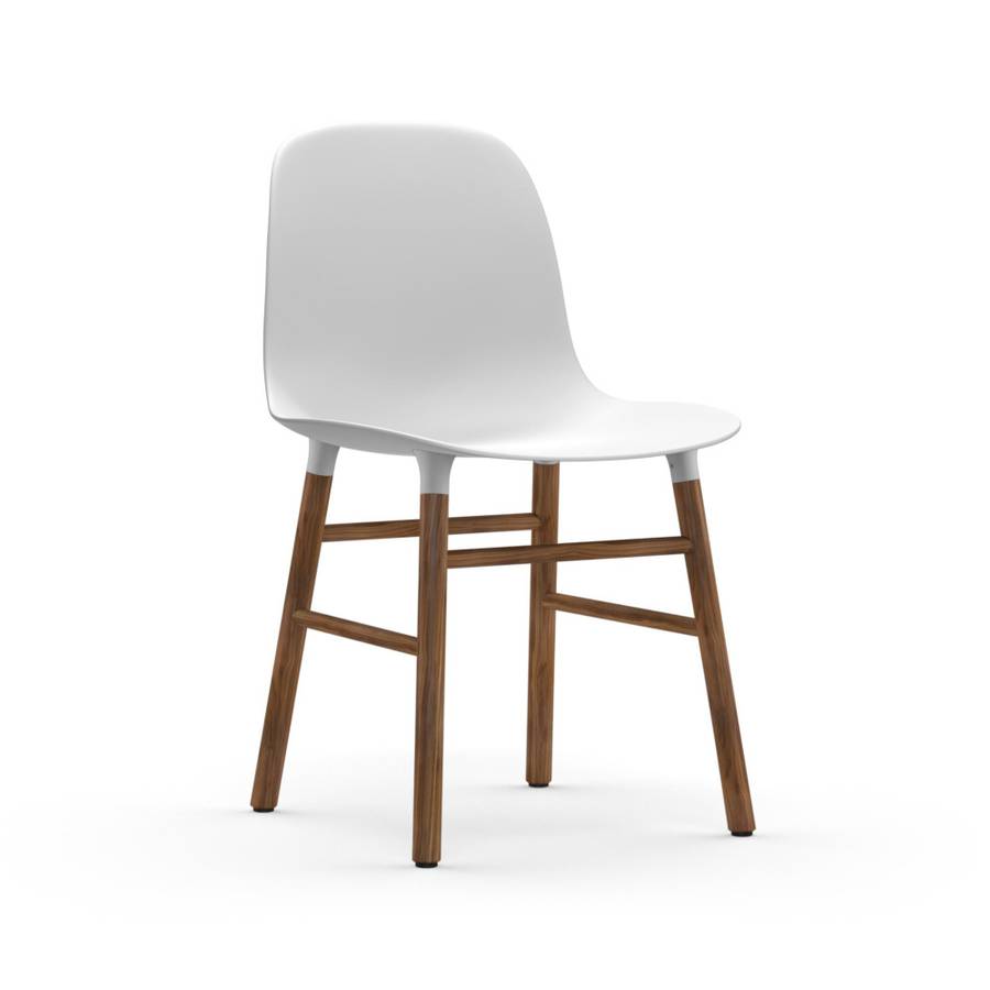 Normann Copenhagen Form Chair Walnut White Hvit Valntt Stol