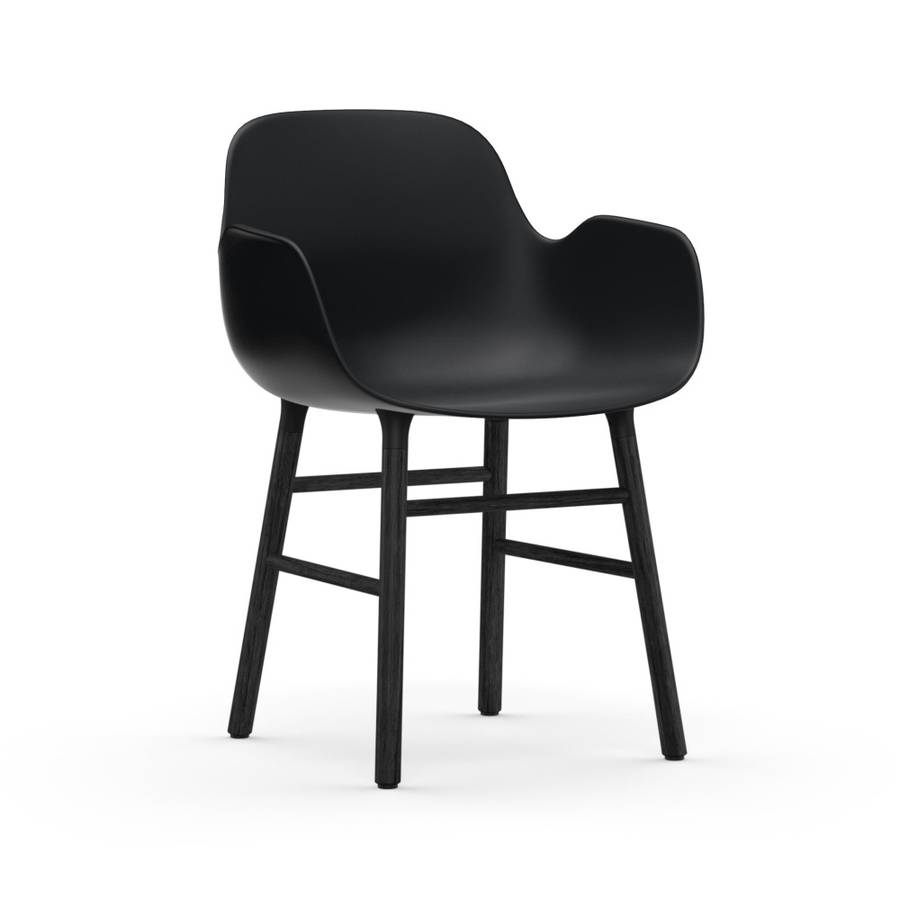 Normann Copenhagen Form Armchair Black oak Black, Svart Eik stol