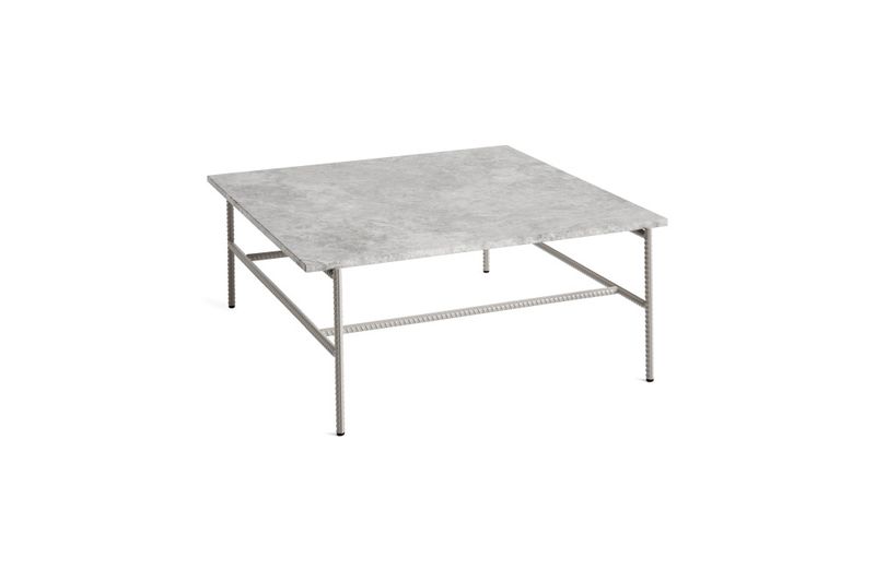 HAY Rebar 80 x 84 Coffee Table, grey Marble, Stuebord