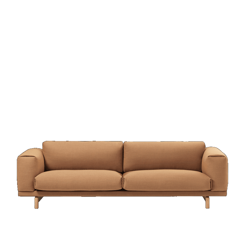Muuto Rest Sofa 3 seater Fiord 451, oak med eike ben 3 seter sofa