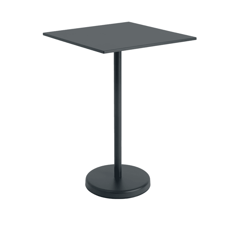  Muuto Linear Steel Cafe Table 70 x 70 x 105 Black, Svart Bord