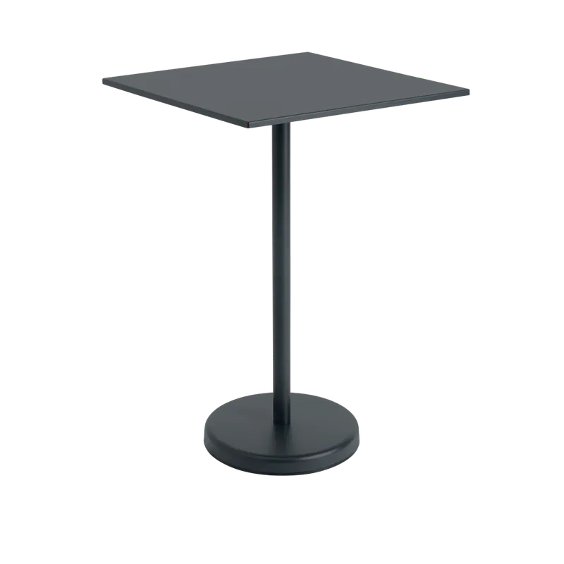  Muuto Linear Steel Cafe Table 70 x 70 x 105 Black, Svart Bord