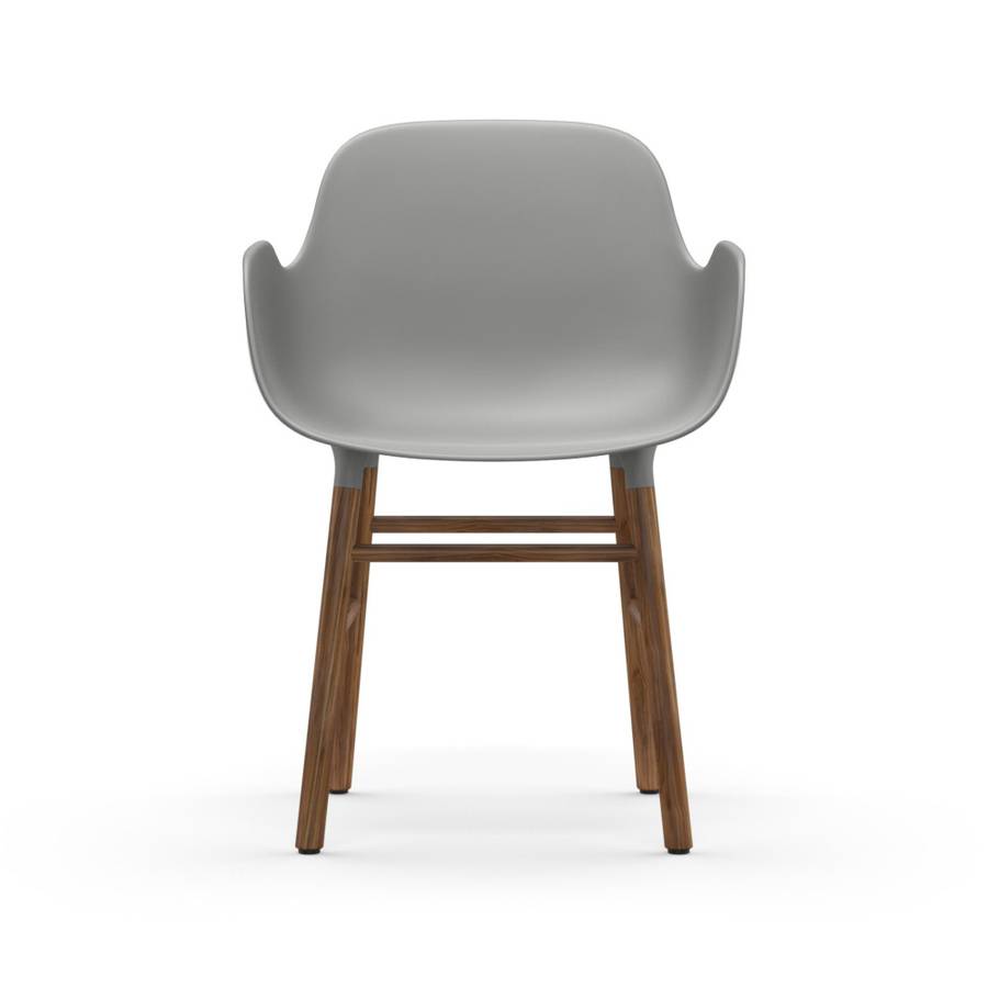 Normann Copenhagen Form Armchair Walnut Grey, Grå spisestol