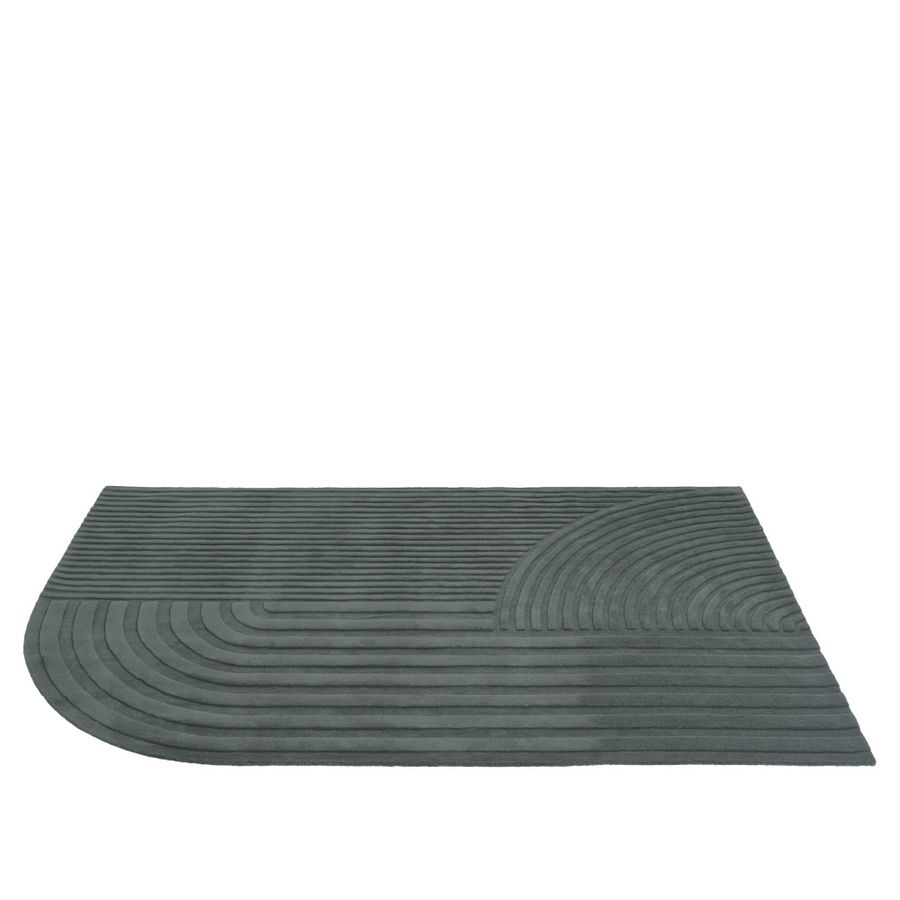 Muuto Relevo Rug 200 x 300 Dark Green teppe Mørke Grønn