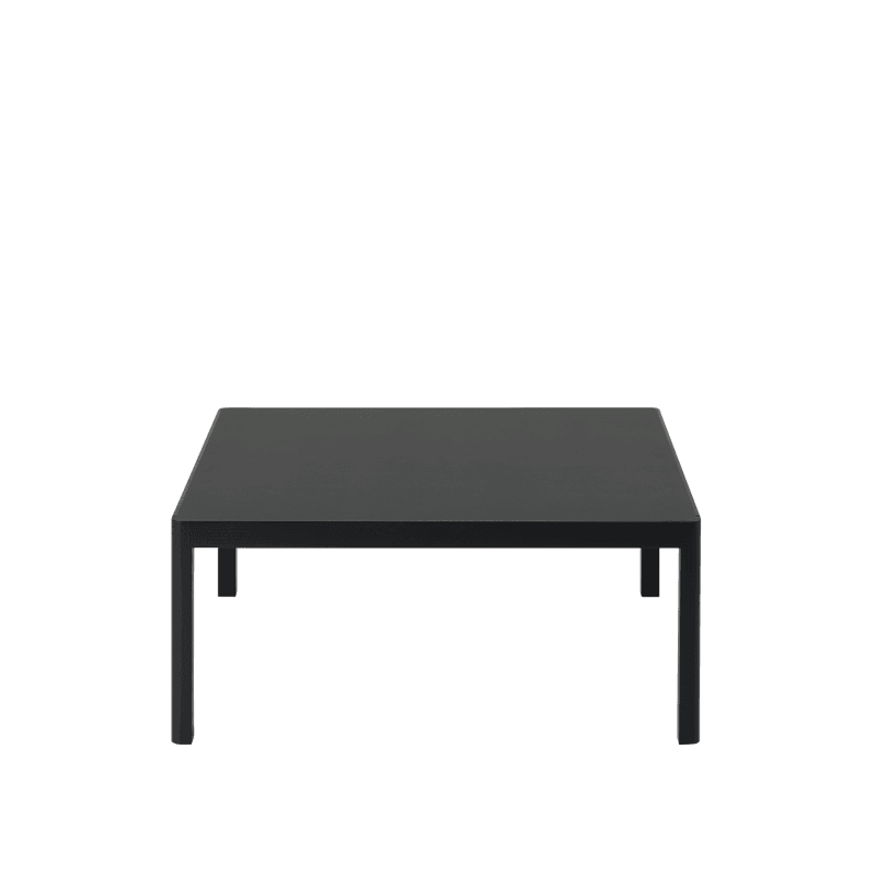 Muuto Workshop Coffee Table Black Linoleum Black 86 x 86 cm Black, Svart Linoleum bord stuebord salongbord
