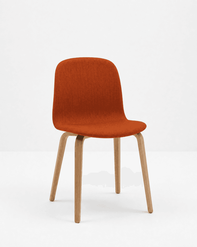 Muuto Visu Chair Wood Base Polstret Remix 443 Oak Eik Spisestol stol