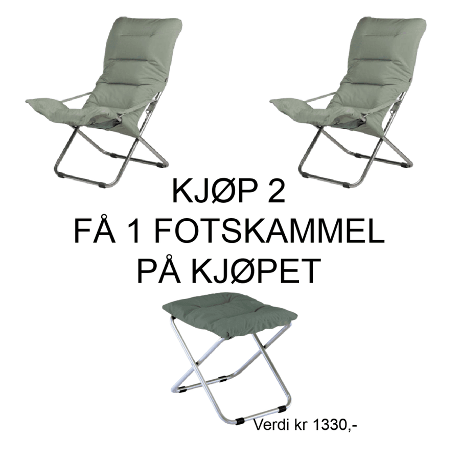 2 stk  - Fiam Fiesta Soft solstol, 1 stk Chico Soft Sage Green