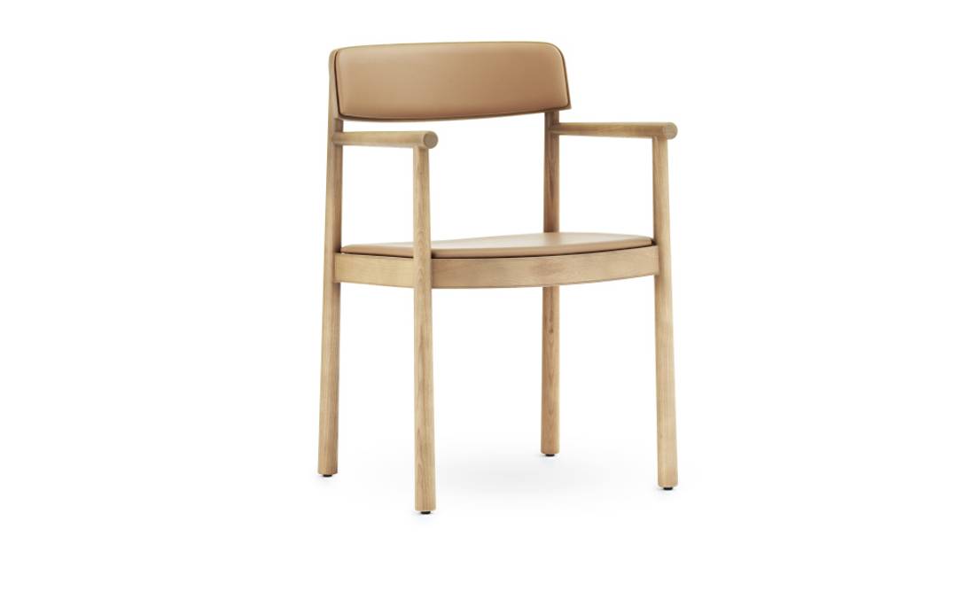 Normann Copenhagen Timb Armchair Ultra leather Tan Ask Spisestol