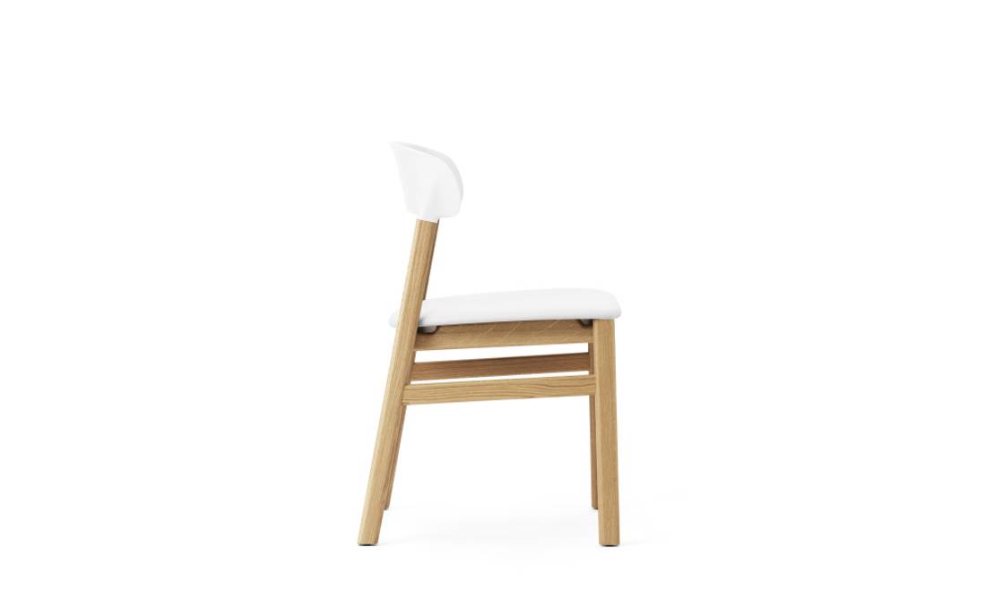 Normann Copenhagen Herit Chair, Polstret leather white Oak Stol