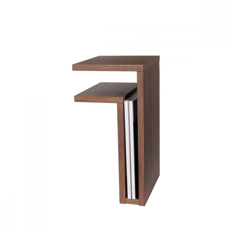 Maze F-Shelf Natural Walnut veneer Left, valnøtt, nattbord