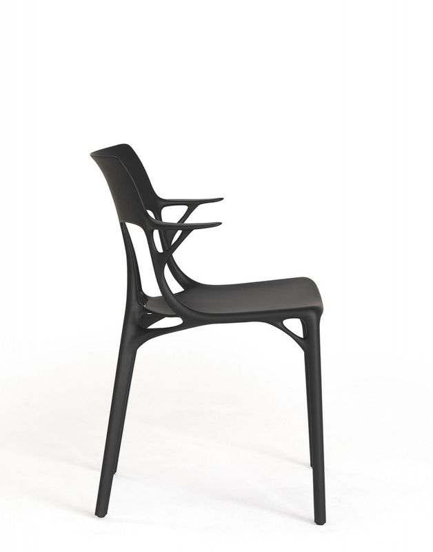 Kartell A. I. Chair Black, spisestol, svart