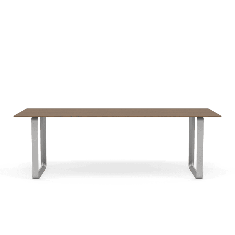 Muuto 70/70 table 225 cm Solid Smoked Oak Spisebord, Grey Base