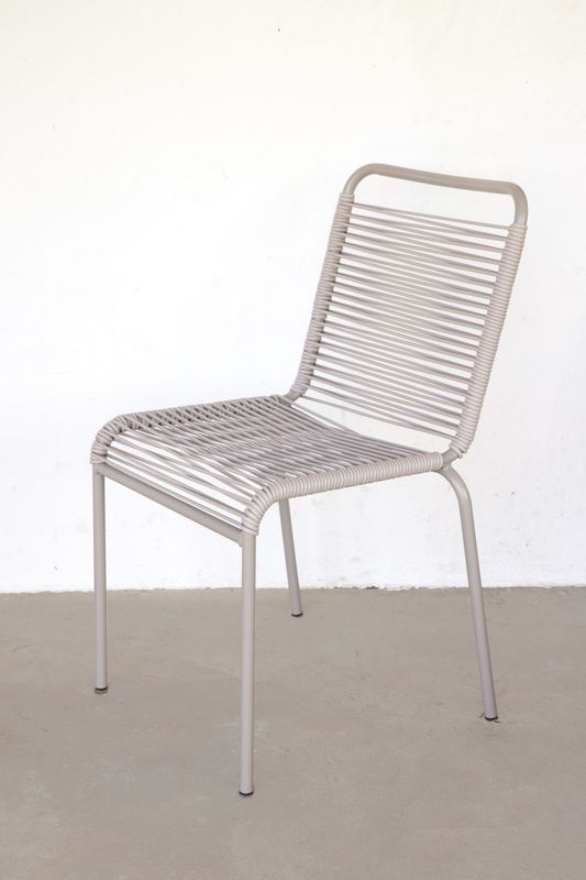 Fiam Spisegruppe ARIA 371AL 180 bord Antrasitt med 6 Mya Dining Chair Cappuccino, utestol stol