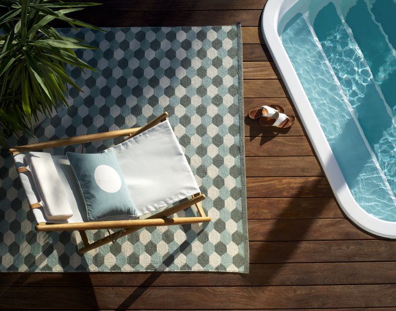 Pappelina Dana Gulvløper 70x160 Army/Turquoise