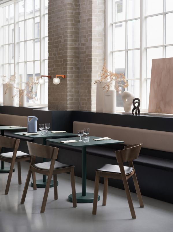 Muuto Cover Side Chair  Refine Leather Black Stained Dark Brown  Spisestol stol