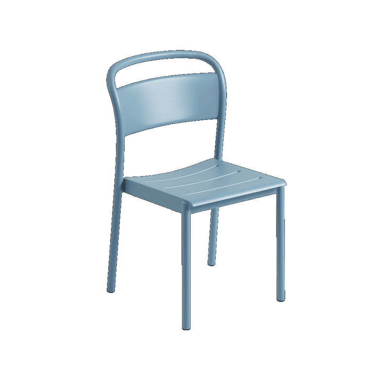 Muuto Spisegruppe Linear Steel Pale Blue Table 200 cm 6 x linear steel sidechair, Blå Hagemøbel utemøbel