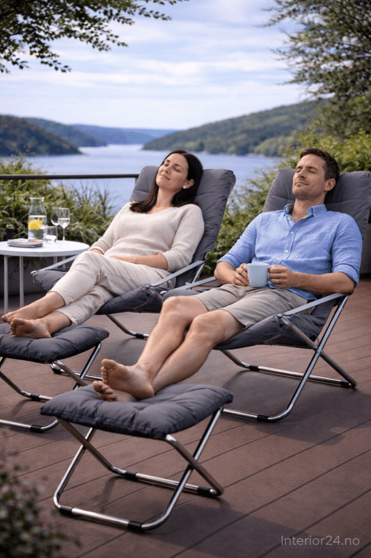 4 stk - Fiam Fiesta Soft solstol Black and White, Svart og Hvit