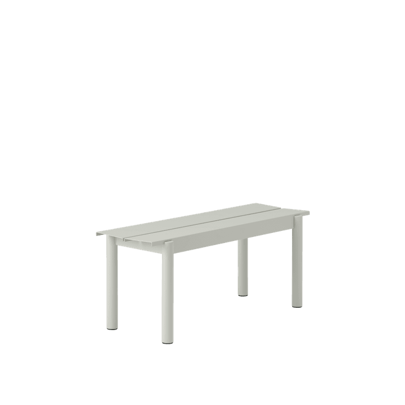Muuto Linear Steel Bench 110 cm Grey, Grå Hagemøbel Benk